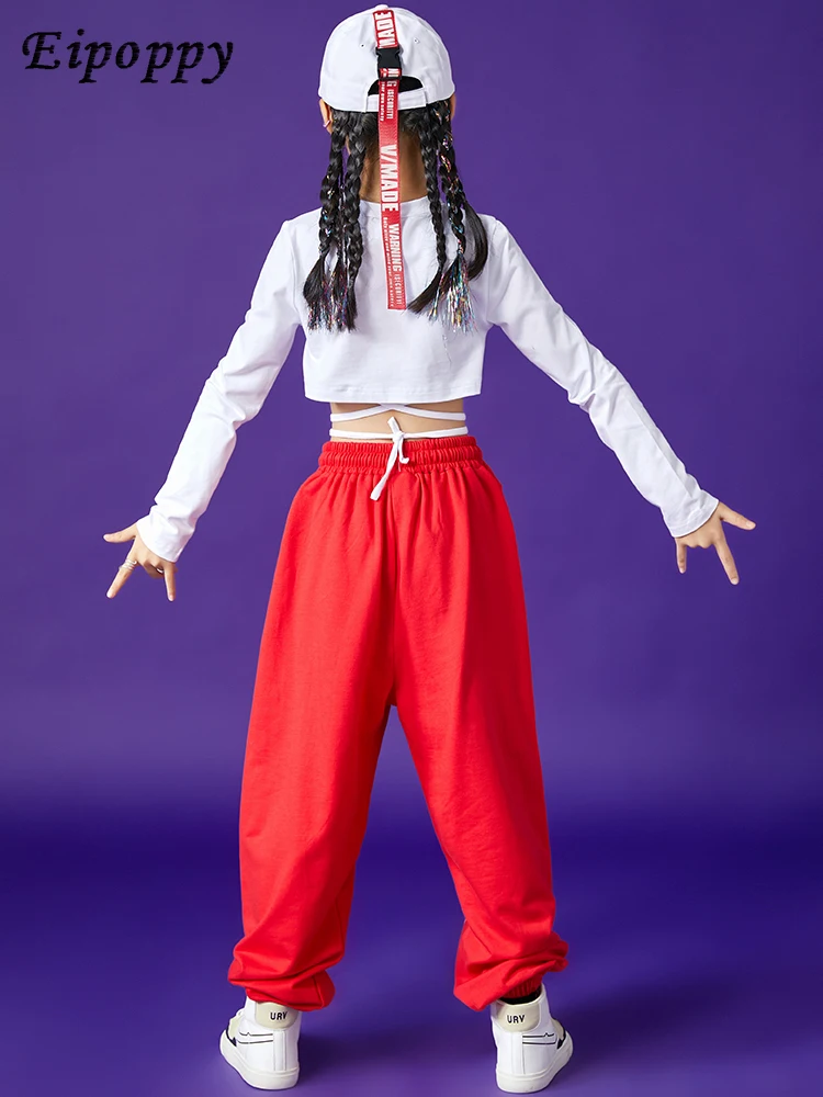 أزياء أداء رقص الجاز للبنات ، بدلة هيب هوب للأطفال