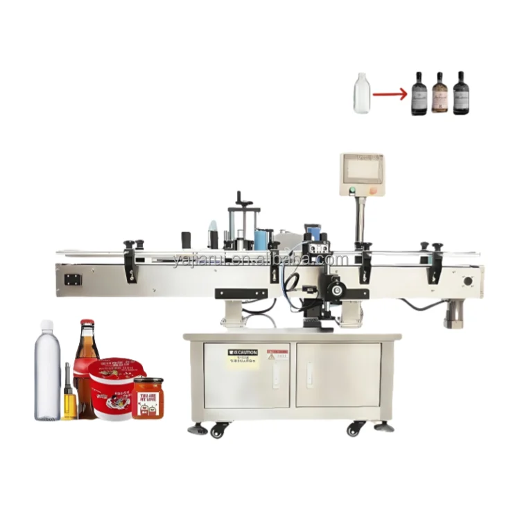 Fully-Automatic Adhesive Sticker Glass Plastic Pet Bottle Labeling Machines Bottle Can Sticker Labeling Machine