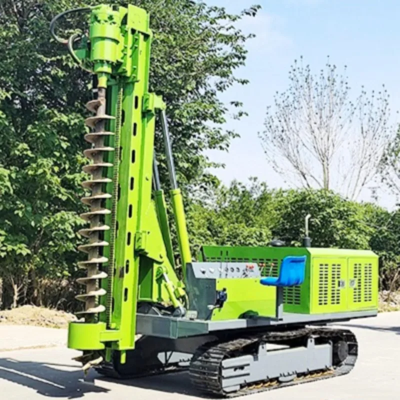 Hydraulic Photovoltaic Pile Driver Professional Track System For Mobile Ground Screw Installation Services Provision