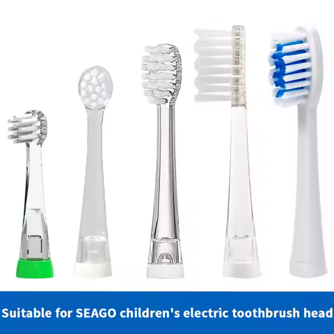 For Seago Kids Sonic Electric Toothbrush Head SG-902/602 C9/EK1/EK7 with Universal 0-12 Years Old Replacement Tooth Brush Heads