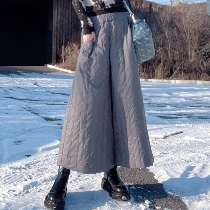 Popular Skirts and Pants 2025 Winter New Women's Down Cotton Pants for Outer Wear