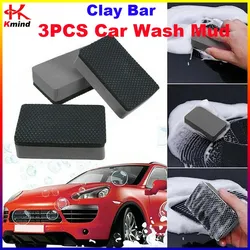 3 PCS Car Clay Bar Pad Sponge Block Cleaning Eraser Wax Polish Pad Washing Tools Black 9*6*2.5cm Car Sponge  Automotive Care