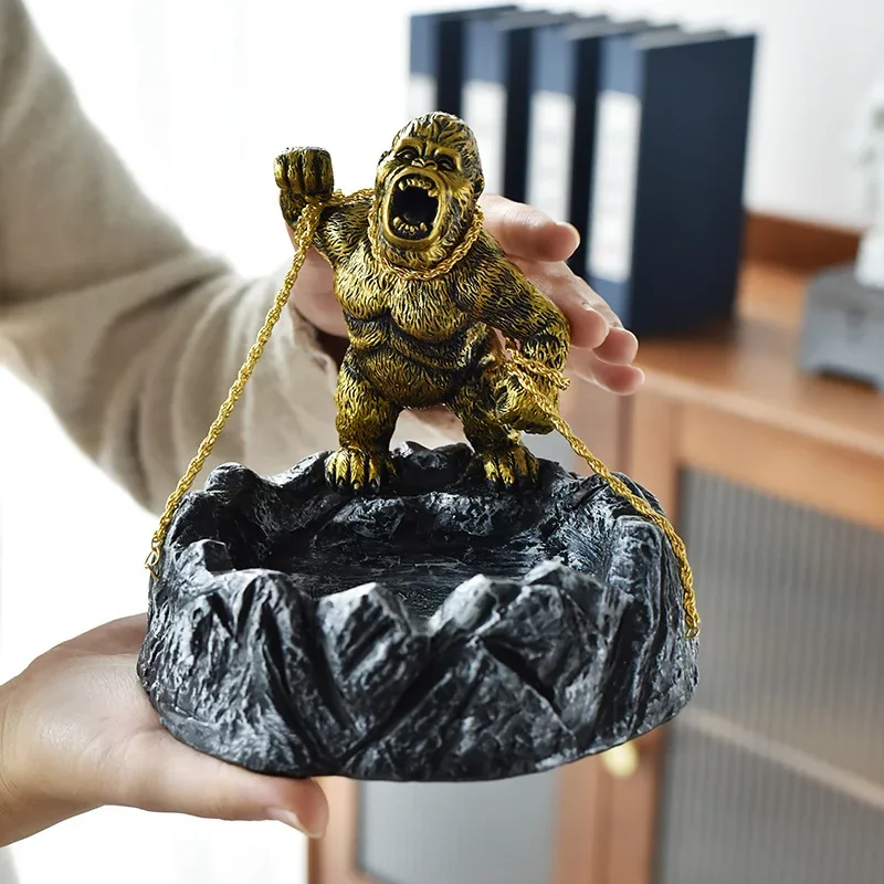 King Kong Domineering Gorilla Return Ashtray, Modern and Creative, Study and Office Trend, Decoration Gifts