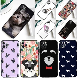 Schnauzer Puppy Dog Case For iPhone 16 15 13 12 11 14 Pro Max Mini Cover For iPhone 16 15 XR X XS Max Plus Phone Case