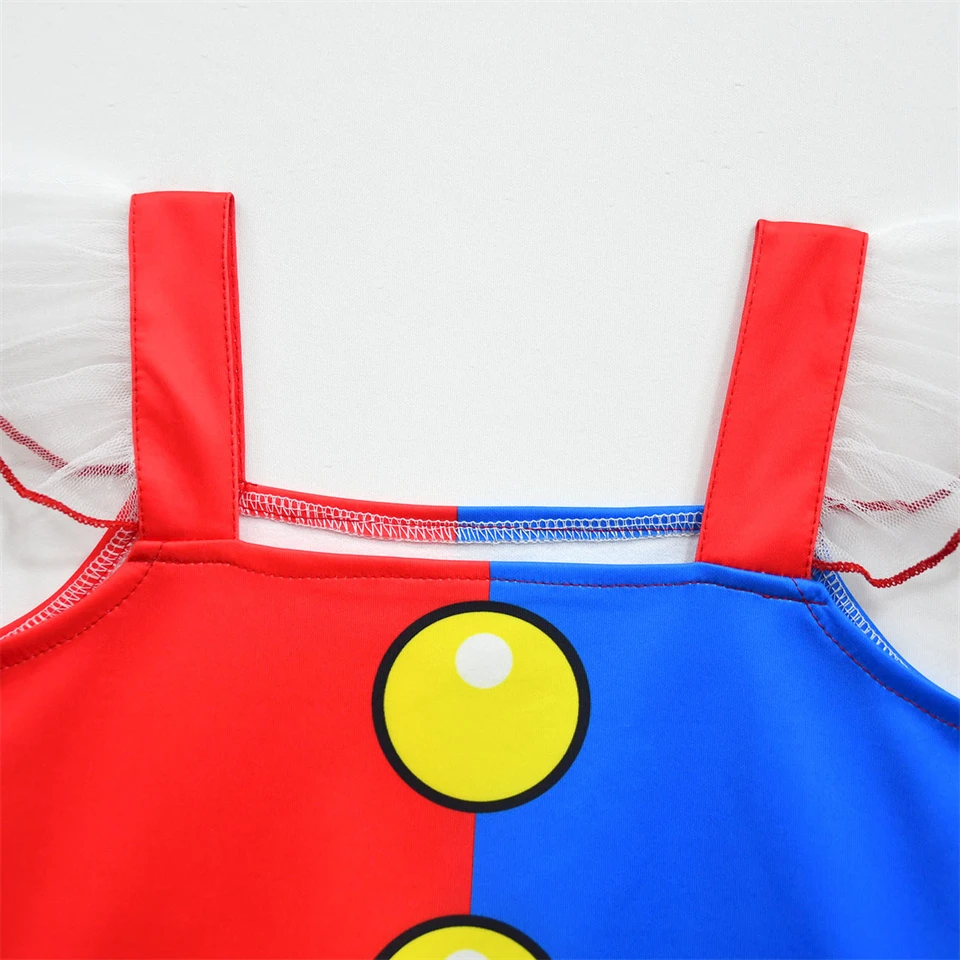 Digital Circus Cartoon Kids Clothes Halloween Cosplay Birthday Party Girl Dress Carnival School Performance Children's Costume