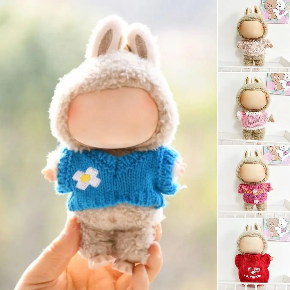 Labubu Time To Chill Filled Doll Sweater New Handmade for Macaron Labubu Clothes Cos Gift Labubu Sweater For 17cm Labubu Doll