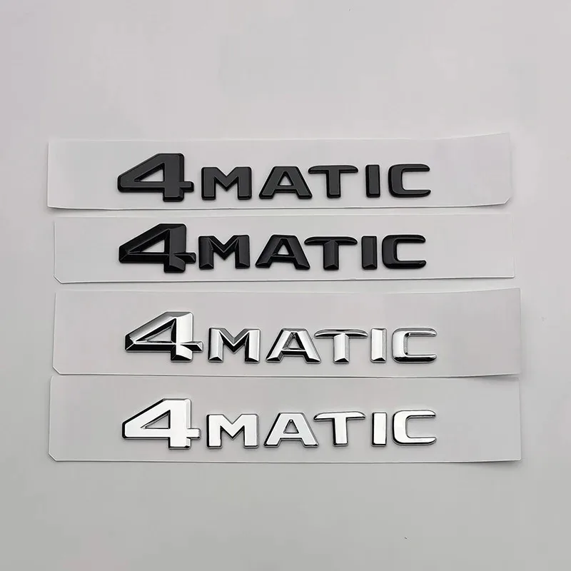 

3d ABS Chrome Black 4 Matic Logo 4Matic Emblem Letters Nameplate Car Trunk Badge 4matic Sticker Accessories