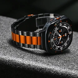 Luxury Metal No Gaps Strap for Samsung Galaxy Ultra 47mm Quick Fit Folding Buckle Stainless Steel Bracelet for galaxy 7 ultra