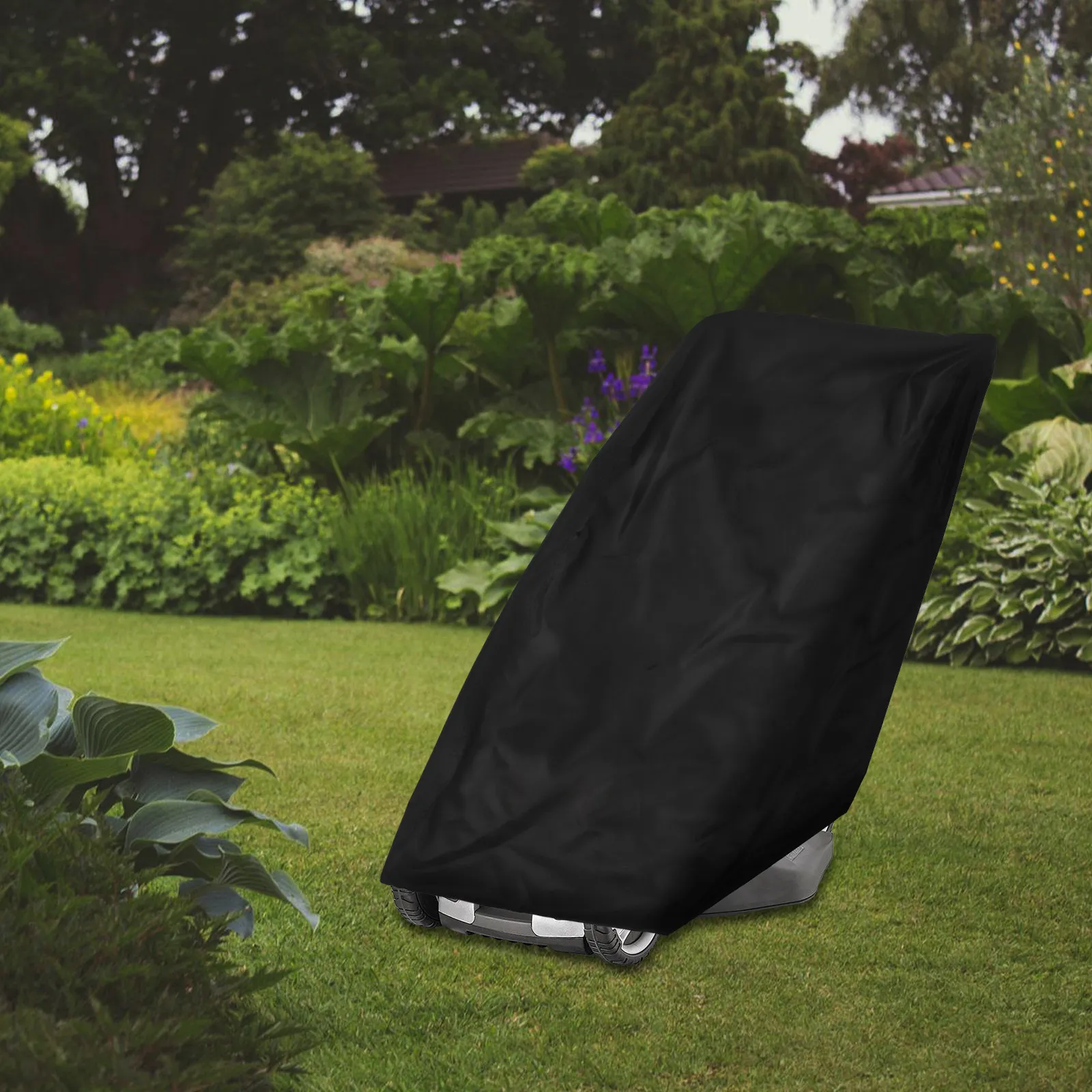 

48x18.5x13.5 Inches Lawn Mower Cover Waterproof Dustproof Heavy Duty Garden Tractor Protective Cover Outdoor Use