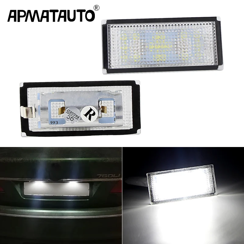 LED Number Plate Lamp For BMW 7-Series E65 E66 730i 735i 740i 740d 745i 750i 2006 2007 2008 White License Plate Light Assembly