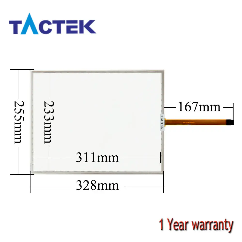 6181P-15TPXP Touch Screen Panel Glass Digitizer for 6181P-15TPXP  + Overlay