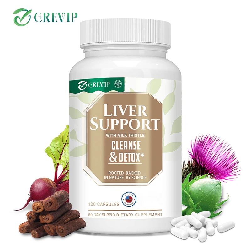 

Liver Support - with Milk Thistle, Dandelion - Liver Cleanse and Detox, Promotes Digestion and Immunity, Antioxidant