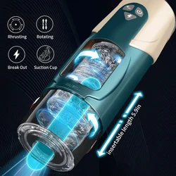 Automatic Thrusting Rotating Male Masturbator Penis Blowjob Machine Pocket Pussy Masturbation Cup Sex Toys for Adult Supplies