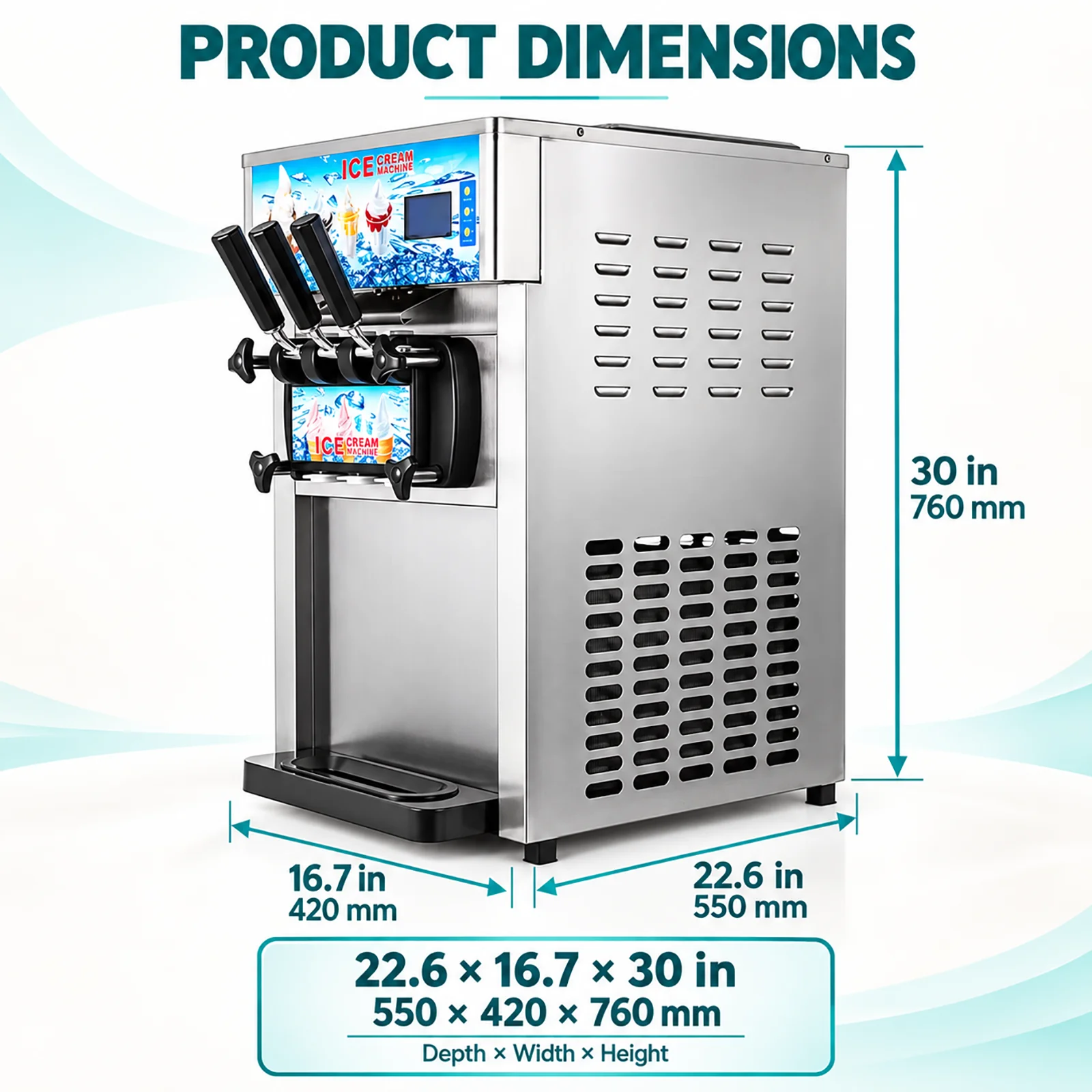 SIHAO Kommerzielle Softeis-Mas – Soft Serve Ice Cream Machine 3 Flavor Bewertung und Preis