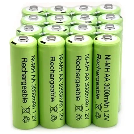 100%.Original.recargables.de.NI-MH.baterías recargables.de.1,2V.AA3000mAh.precargables.para.juguetes.1.2V 3000mAh.