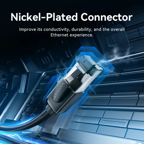 Vention CAT8 ईथरनेट केबल 40Gbps 2000MHz CAT 8 नेटवर्किंग कॉटन ब्रेडेड इंटरनेट लैन कॉर्ड लैपटॉप PS 5 राउटर RJ45 केबल के लिए 8 best sales बिल्ली 8 - №4