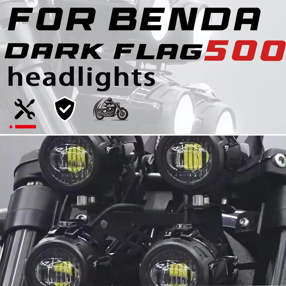 For Benda Dark Flag 500 Super Bright Headlight High Low Beam for dark flag 500