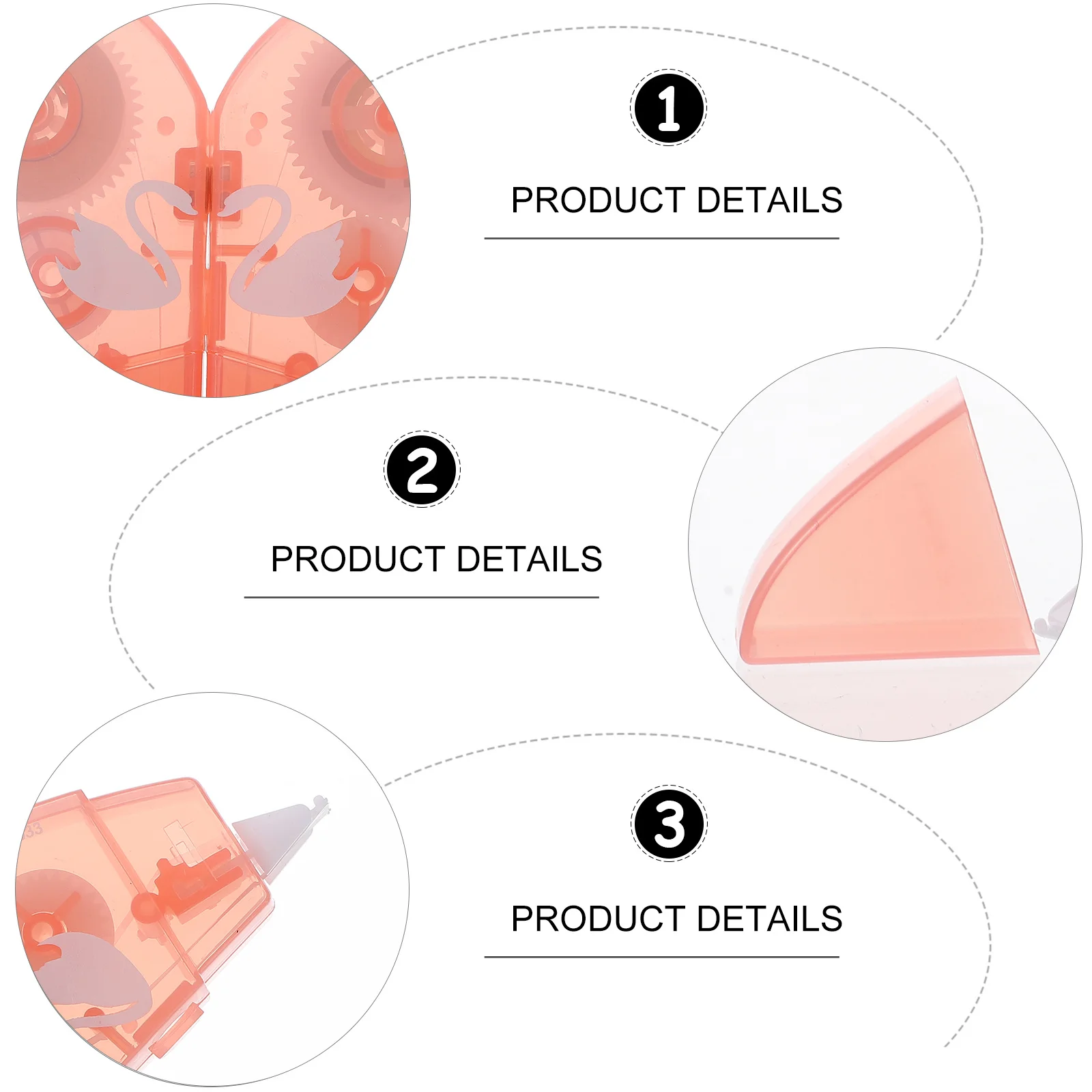 

2Pcs Heart Design Correction Roller Tape Practical Stationery for Kids and Students Rewrite Without Scratches Correction Tape