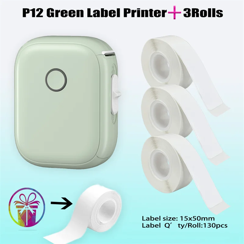 Minuscule P12 Wireless Bluetooth Continuous Label Printer thermal line printing device High-Quality and Versatile Label Printing