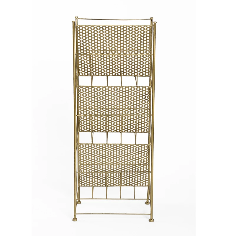 

Nordic book rack, simple newspaper , wrought iron magazine storage , floor ,