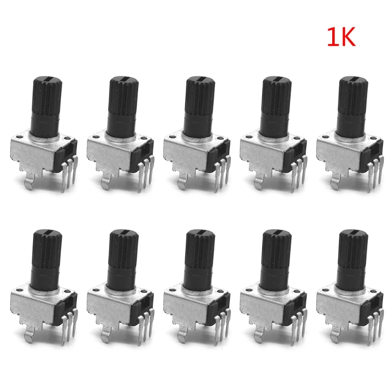 10pcs RV09 แนวตั้ง Potentiometer SHAFT 12.5 มม.1K 2K 5K 10K 20K 50K 100K ยาว 0932 แนวตั้ง T8DF