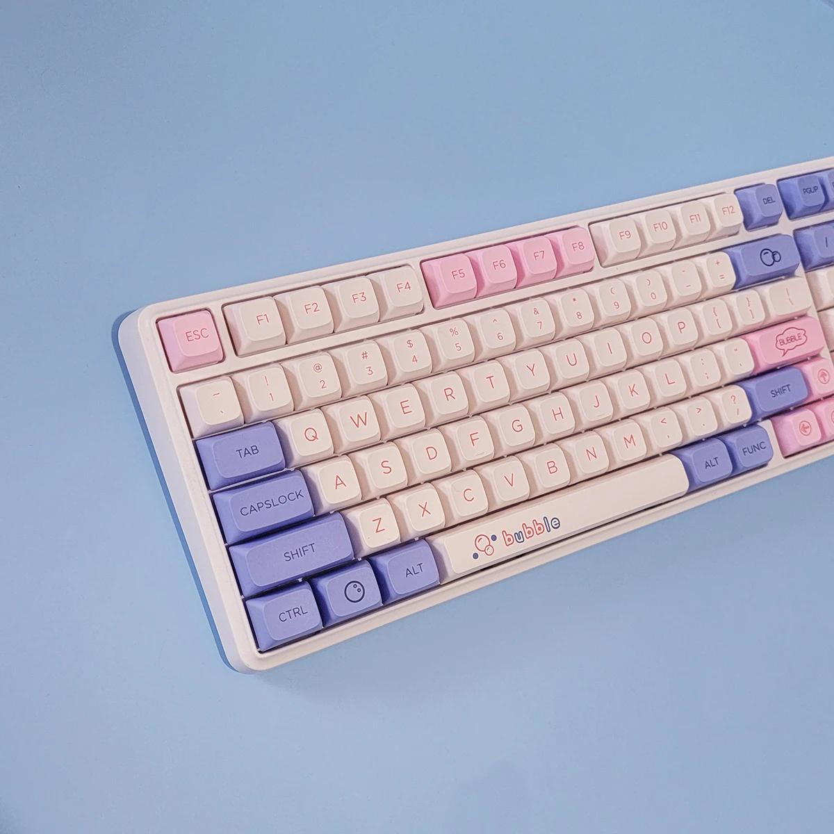 PBT Keycaps XDA Profile Bubble 127pcs/sets for Full/TKL/ 60 65 75 80 96 Percent 1800 Dye-Sublimation Mechanical Keyboard