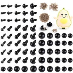 KRABALL 100/200pcs 5-22mm Eyeball Black Plastic Plush Safety Eyes For Toys DIY Funny Toy Eyes Animal Doll Making Accessories