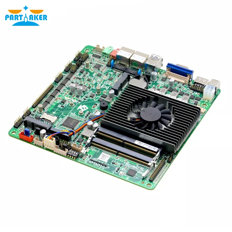 Partaker Thin ITX Mainboard 2 LAN 6 COM 2 LVDS Mini Embedded Industrial Motherboard ITX-B810_I712Lwith i7 8565U Processor