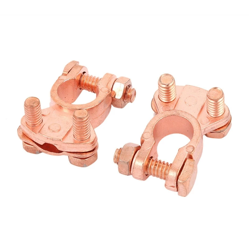 Car Metal Straight Battery Terminals Positive Negative Clamps T056