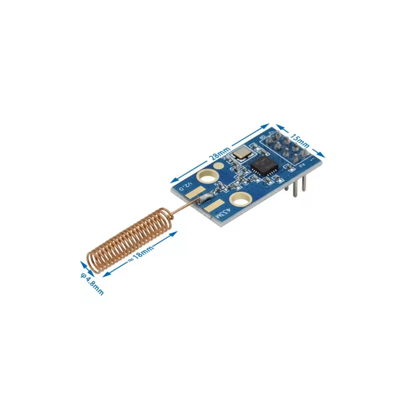 CC1101 wireless module 433M data transmission and reception module with antenna gain increased SMA+rubber rod antenna