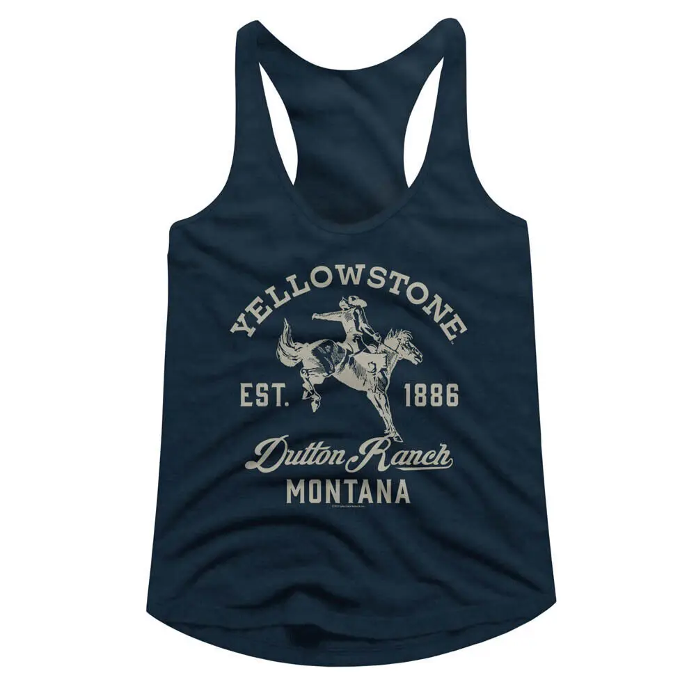 Yellowstone Montana Est 1886 Bucking Bronco Cowboy Women's T Shirt