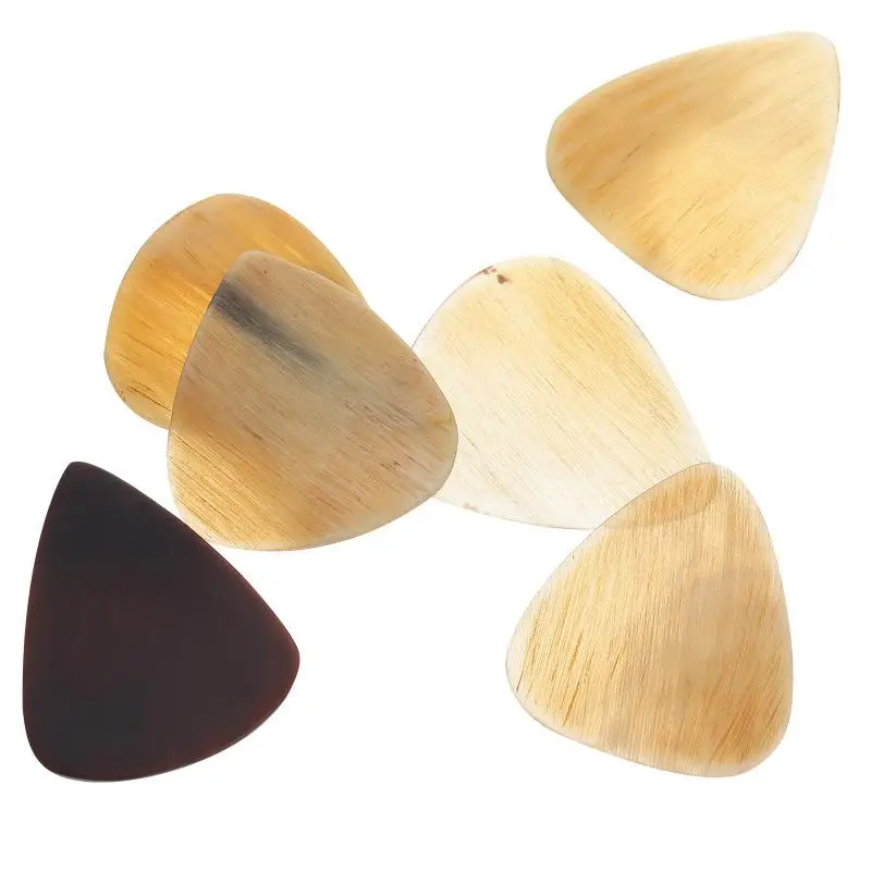 1Pc Natural Ox Horn Guitar Pick Durable Non Slip High Grade Guitar Musical Instrument Stage Performance Accessories Pick