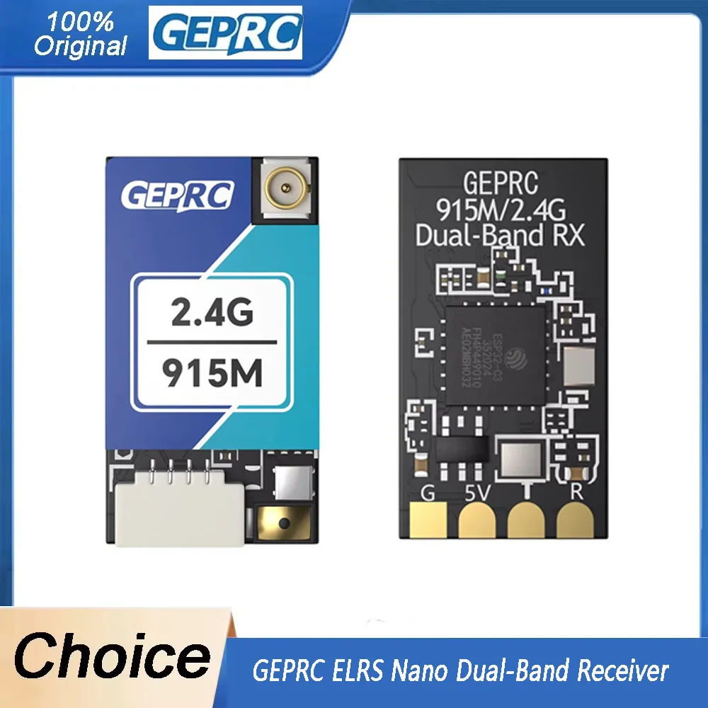 

GEPRC ELRS Nano Dual-Band Receiver 915M/2.4G Built-in WiFi ESP32-C3 LR1121 Chip DIY FPV Quadcopter Longrange Drone Parts