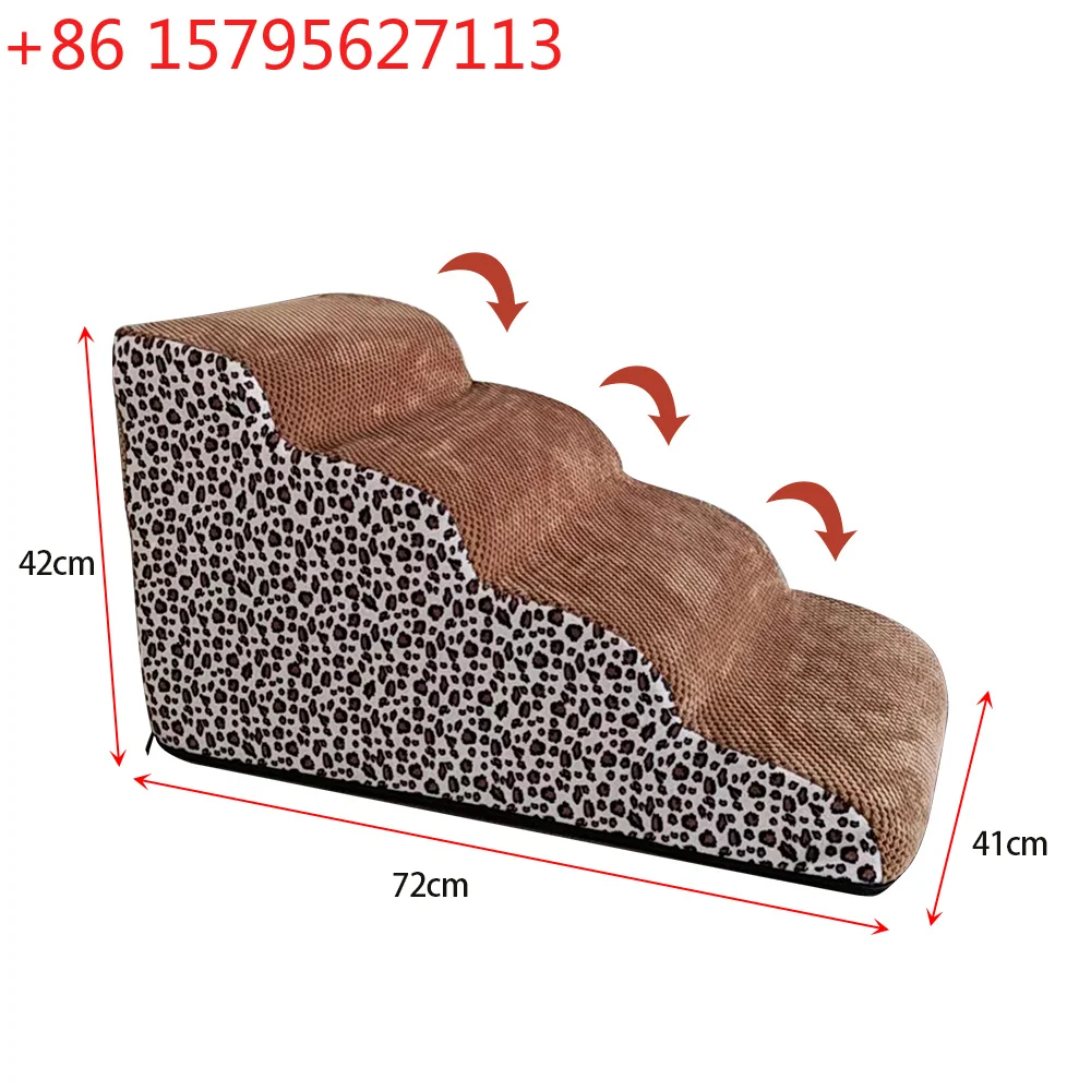 

Non-Slip Pet Ramp Stairs Dog Ramp for Bed Pet Dog Steps 4 Tiers Training Stairs Removable and Washable