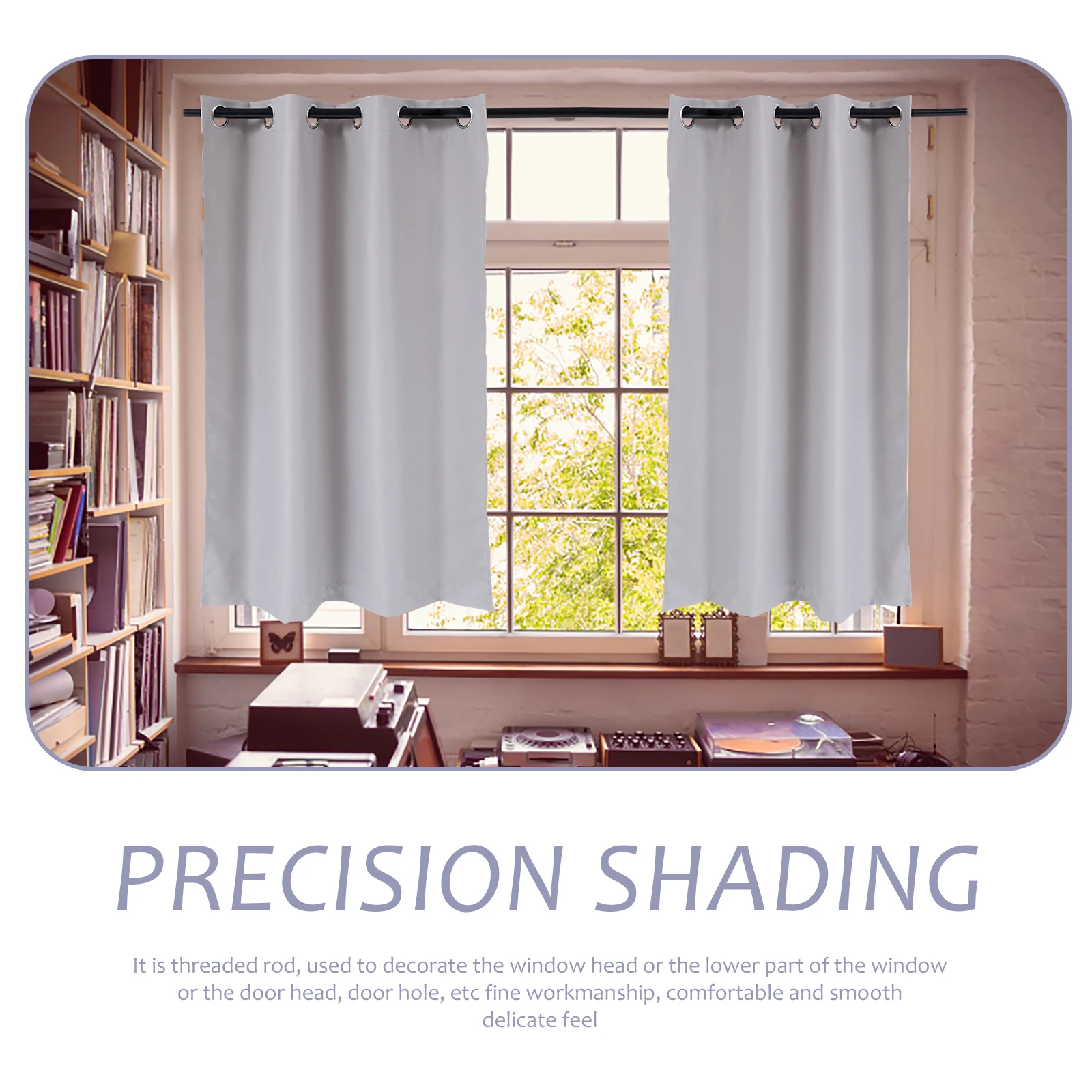

High Accuracy Light Blocking Curtain Simple Home Decorative Window Drape Bedroom Living Room Polyester Drapes Elegant Flow