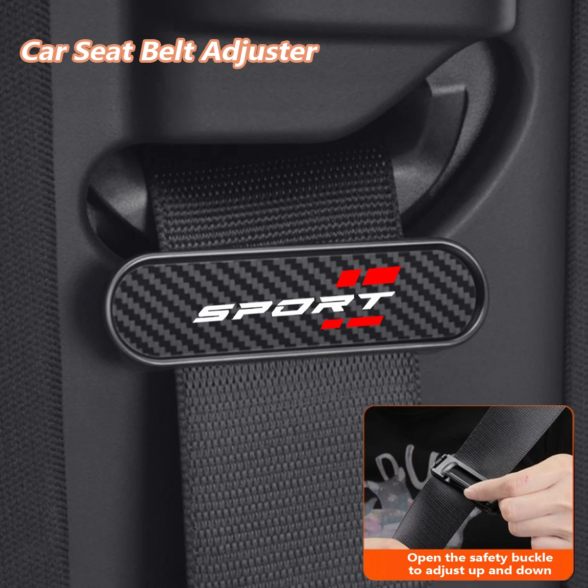 Car Seat Belt Clips, Adjustable Anti Slip Car Clips Shoulder Comfortable Adjuster for Adults