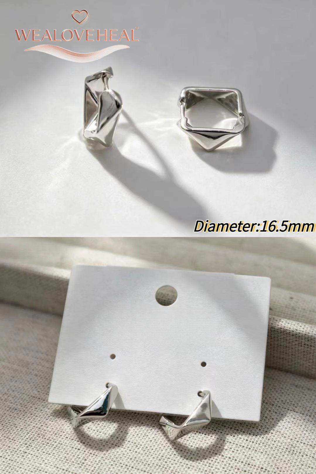 ohrringe damen, ohrringe, Rhodium-Plattierte Messing Huggie Creolen Minimalistische Geometrische Strukturierte Designs, Eleganter Alltagsschmuck Geschenk für Frauen – Detail 35