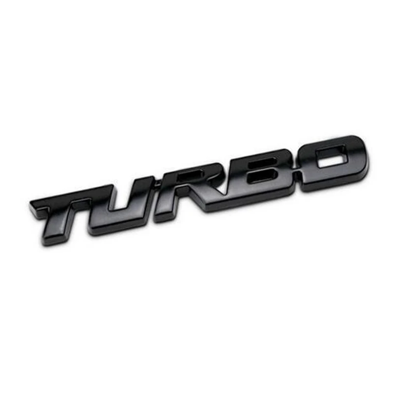 Turbo 3D Metalen Auto Sticker Auto Body Styling Emblem Decal Galvaniseren Zinklegering Auto Achterklep Badge Decoratie Accessoires