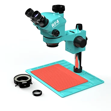 

RF4 RF7050-PO4 7-50X Electronics Trinocular Microscope With Maintenance Pad For Phone PCB Repair Soldering Welding Tool