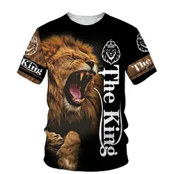 The Lion King 3D Print Men T-shirt Summer New O Neck Short Sleeve Tees Tops 3D Style Odzież męska Moda Casual T-shirty