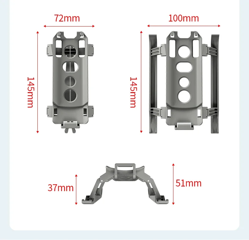 Para DJI Air 3S/Air 3 accesorios para drones tren de aterrizaje plegable extensiones altas piernas y protector de hélice funda protectora