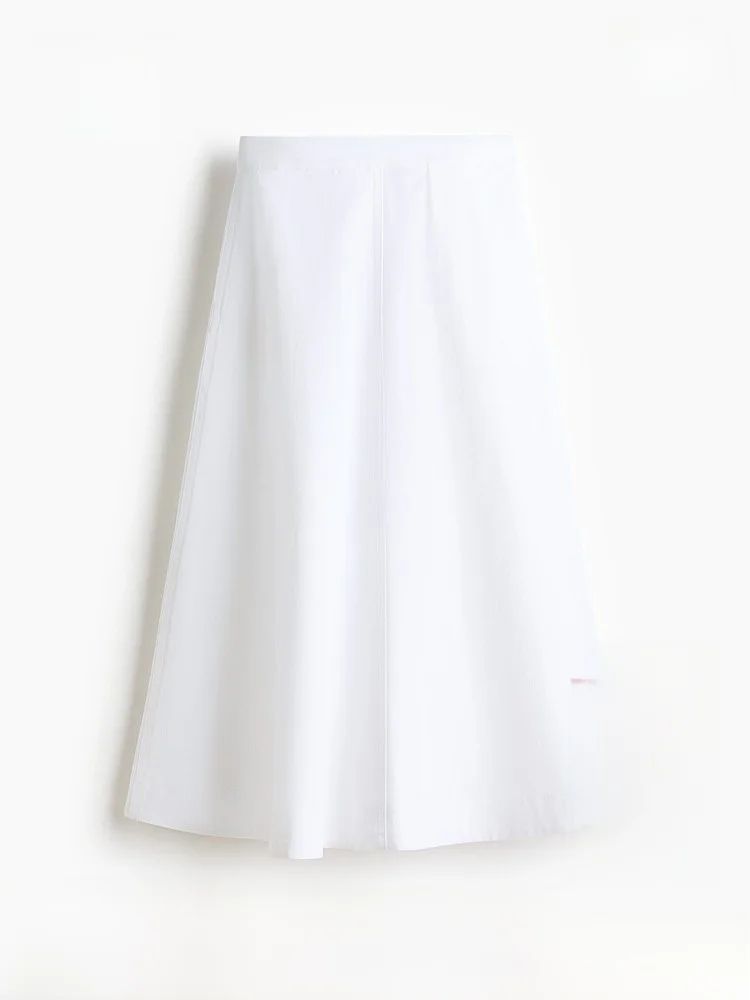 

Новинка весенней коллекции: женская юбка-миди А-силуэта из хлопковой ткани в клетку, с высокой талией, свободного кроя, модель 3244 от H&M