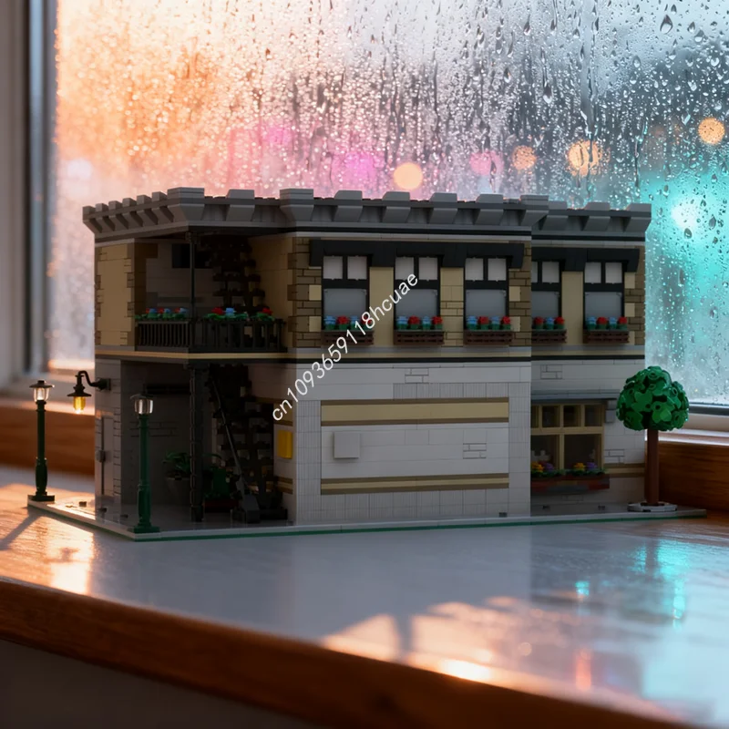 

1418 шт. MOC Sitcom Suites Monk S Caf, модульная модель, строительные блоки, игрушка, сборка, сделай сам, рождественские подарки, креативный образовательный кирпич