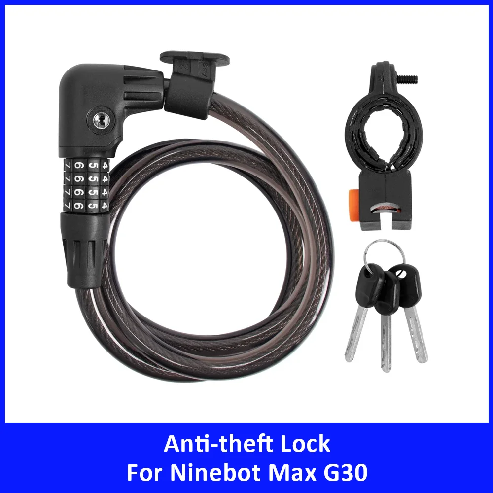 

Универсальная стальная катушка, 4-значный замок с паролем для Xiaomi M365 Pro Mi3 Ninebot Max G30, противоугонный замок, аксессуары для электрического скутера