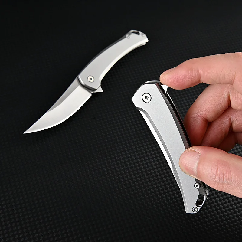 Rhino Quick Opening Folding Knife High Hardness D2 Steel Camping Tactics Self-defense Survival Tool EDC Fruit Pocket Knives Gift