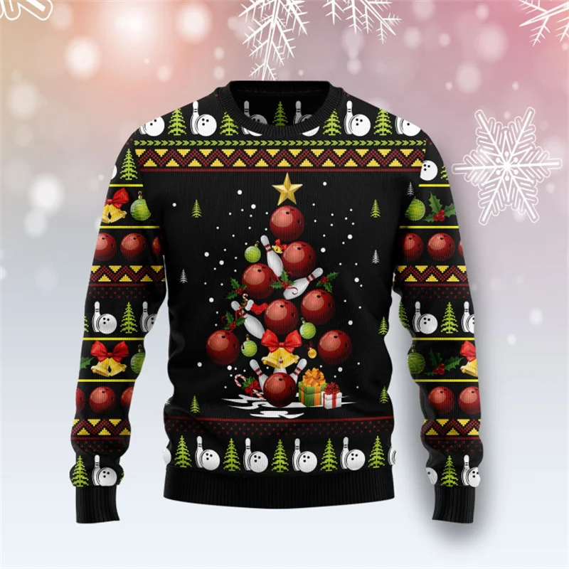 3D Happy Christmas Print Man Sweater Dogs Graphic Christmas Jumpers Women Funny Pullovers Streetwear Ugly Christmas Sweatshirts