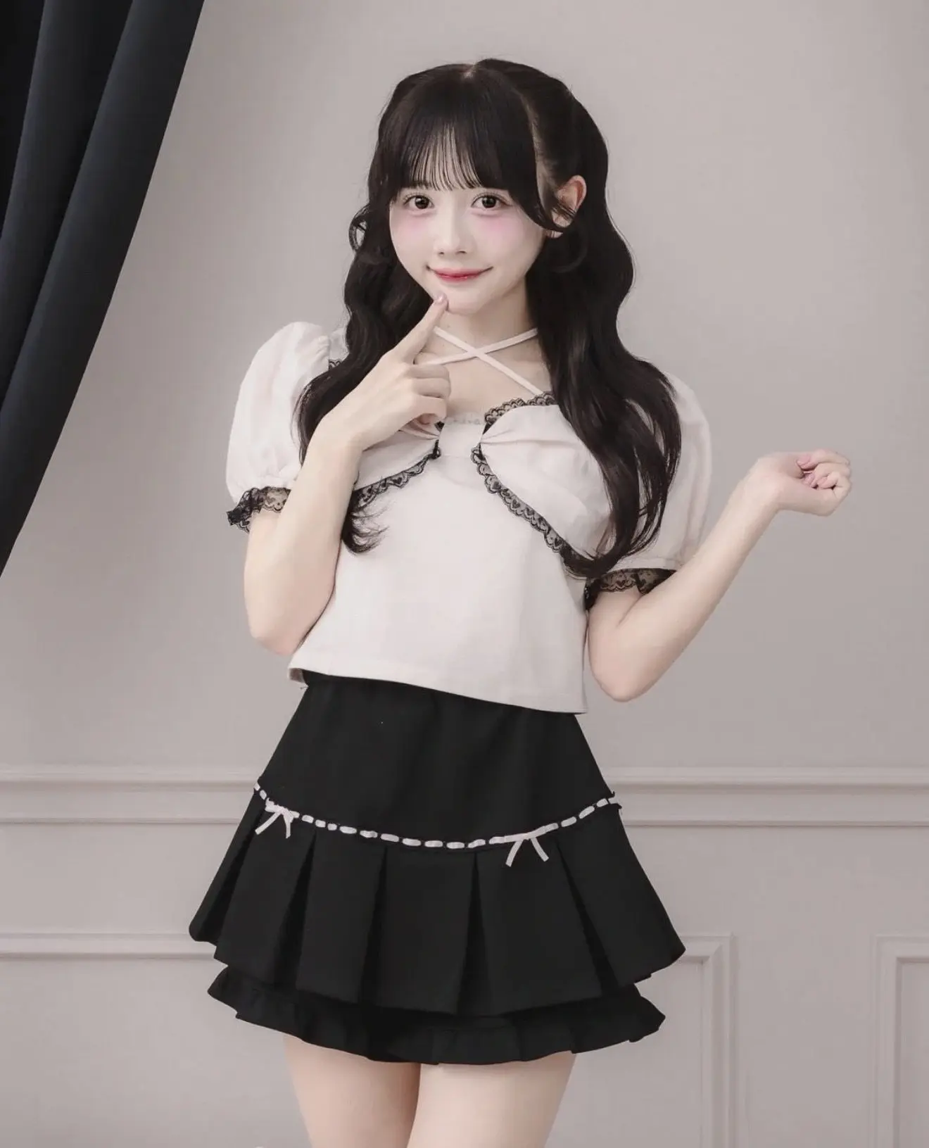 Japanese Style Women's 2 Piece Sets Summer New Mass-produced Sweet and Cute Two-piece Set Girl Bow Short Sleeve and Skirt Suit