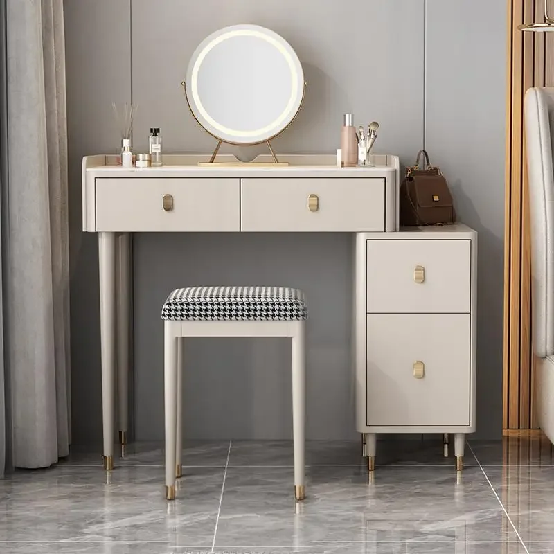 

Drawers Vanity Table Modern Makeup Aesthetic Decor Dressing Table Makeup Mirror Stool Coiffeuse Stool Bedroom Furniture Home