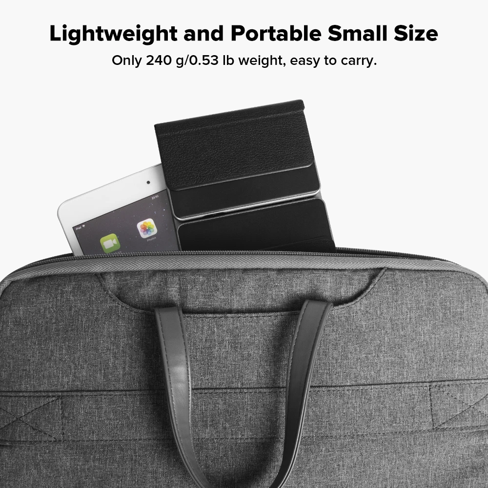 Delux KF18 Foldable Keyboard Multi-Devices Pocket-Sized with 2-in-1 Touchpad Numeric Keypad for iPad Android Laptop and Table