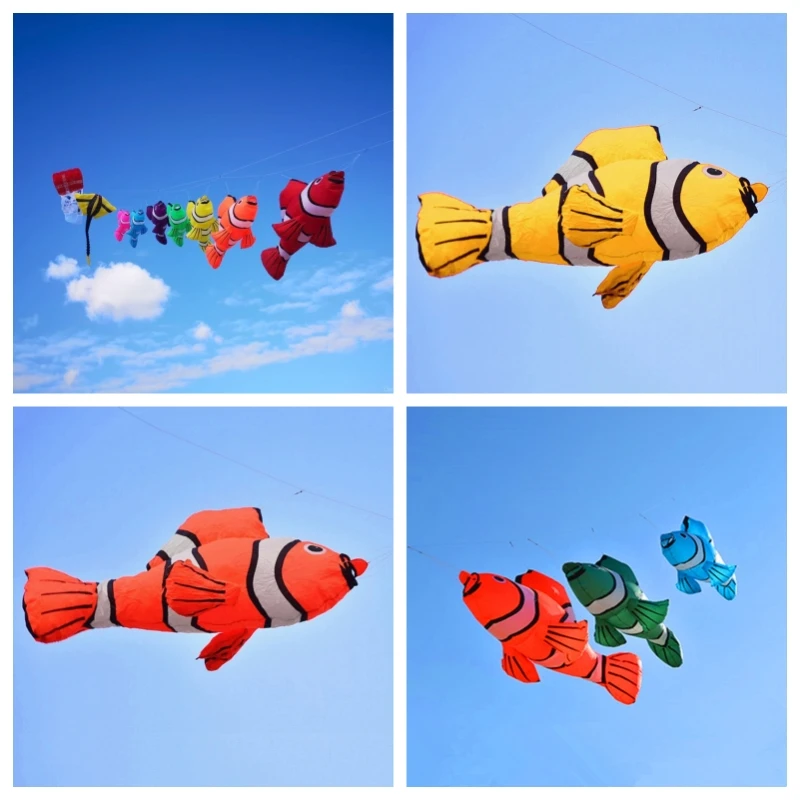 

free shipping flying fish kite pendant giant soft kite professional wind kites Outdoor toys professional kite kevlar cord eagle